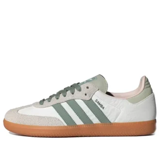 Adidas Samba „Cloud White Silver Green”